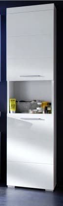trendteam Hochschrank Amanda Badschrank Weiß Hochglanz 2-türig Bild 2