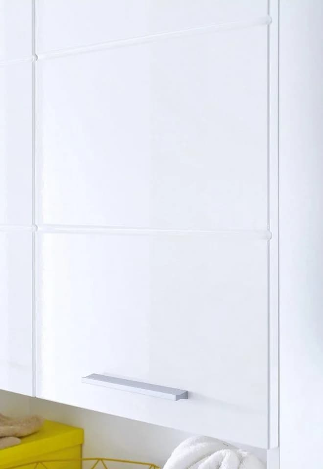 trendteam Hochschrank Amanda Badschrank Weiß Hochglanz 2-türig - Bild 3
