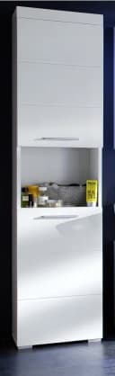 trendteam Hochschrank Amanda Badschrank Weiß Hochglanz 2-türig Bild 4