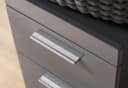 trendteam Hochschrank Amanda Badschrank grau 2-türig Hochglanz Bild 3