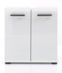 trendteam Waschbeckenunterschrank Gloss Weiß Hochglanz 60 cm Bild 2