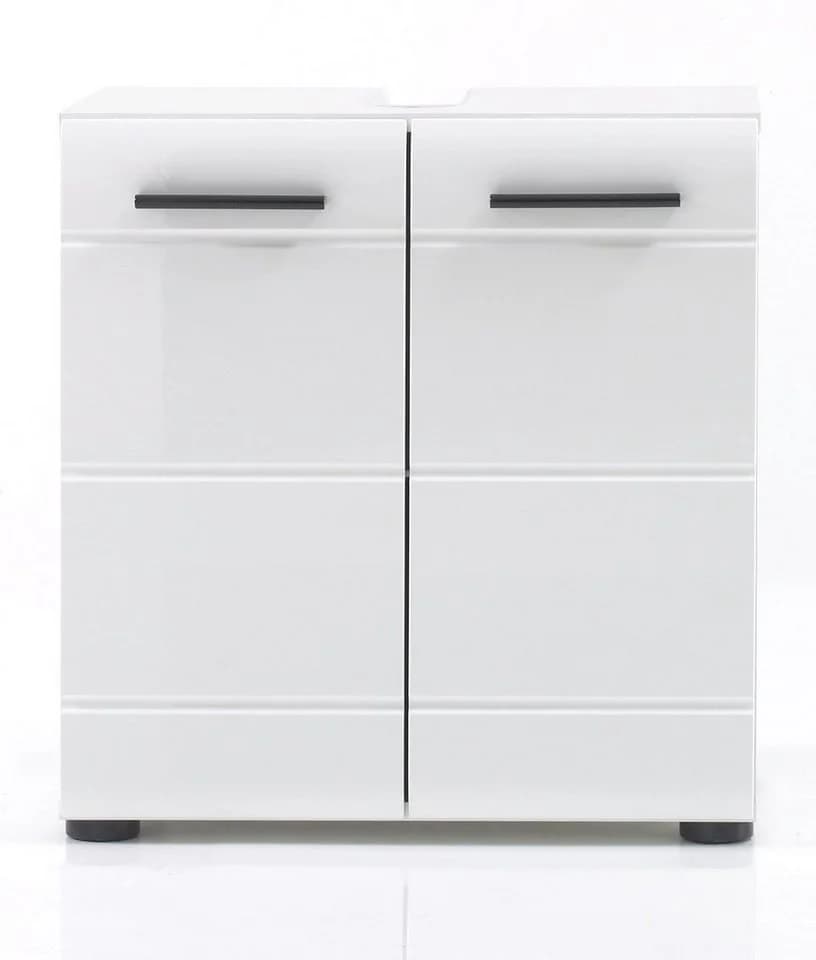 trendteam Waschbeckenunterschrank Gloss Weiß Hochglanz 60 cm - Bild 2