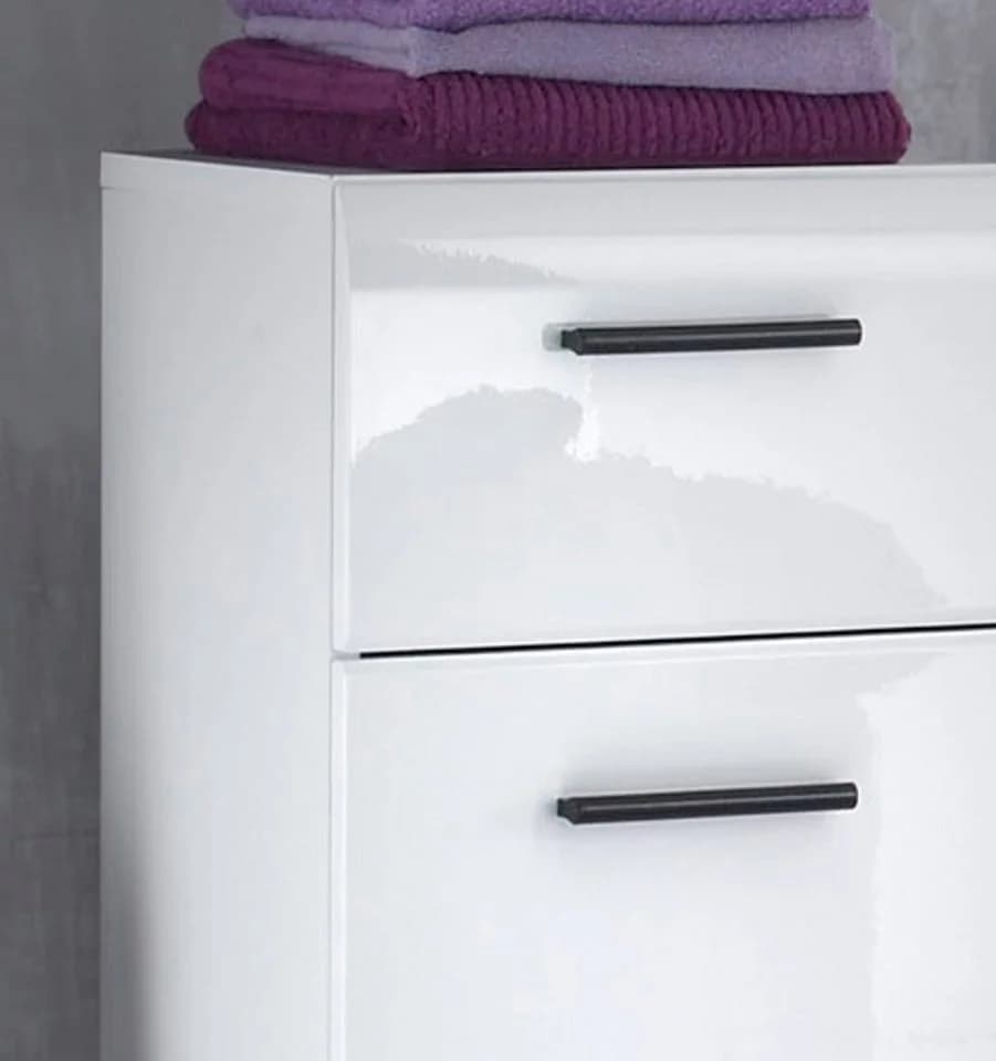 trendteam Waschbeckenunterschrank Gloss Weiß Hochglanz 60 cm - Bild 4