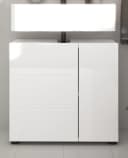 Inn.Furn Waschbeckenunterschrank Larik Weiß Hochglanz 2-türig Bild 1