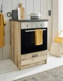 Furn.Design Herdumbauschrank Stove Used Wood Beige Anthrazit Soft-Close Bild 1