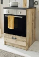 Furn.Design Herdumbauschrank Stove Used Wood Beige Anthrazit Soft-Close Bild 2