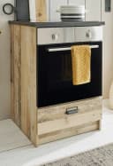 Furn.Design Herdumbauschrank Stove Used Wood Beige Anthrazit Soft-Close Bild 5