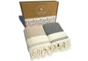 SIEGENTHAL Hamamtuch 90x200 cm 2er Set Beige Schwarz Baumwolle Bild 2
