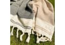 SIEGENTHAL Hamamtuch 90x200 cm 2er Set Beige Schwarz Baumwolle Bild 4