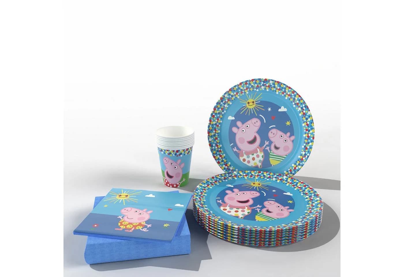 Party Factory Peppa Pig Party-Set Einweggeschirr 36-teilig für 8 Personen - Bild 2