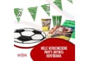 Fußball Partyset 8-tlg. Geschirr-Set Spielfeld-Design Kräftige Farben Bild 5