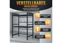 Allyson Multifunktions-Mikrowellenregal Schwarz Ausziehbar & Höhenverstellbar Bild 4