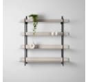 Present Time Wandregal Metall 4 Ebenen Beige/Schwarz Modern Bild 2