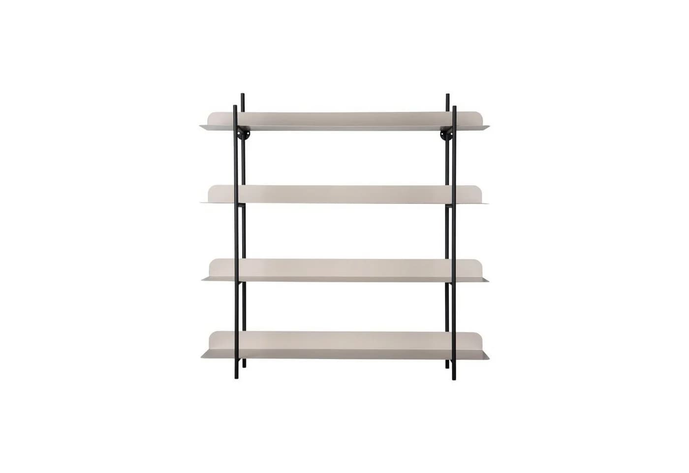 Present Time Wandregal Metall 4 Ebenen Beige/Schwarz Modern - Bild 4