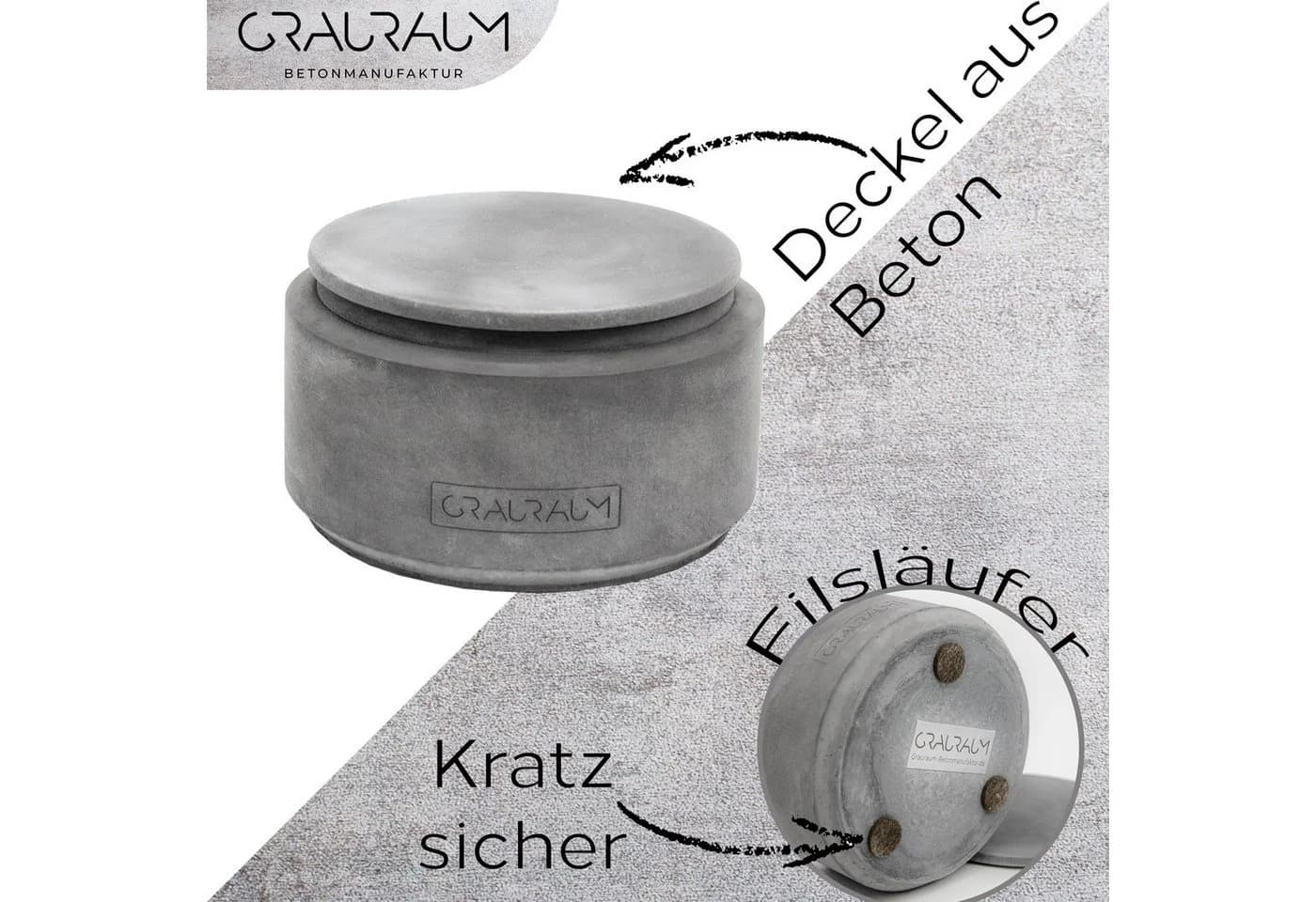 GRAURAUM Outdoorkerze Otto Kerzenfresser Dauerdocht - Bild 3