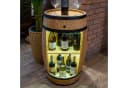 Holzfass Hausbar mit LED-Beleuchtung in heller Eichenoptik Bild 2
