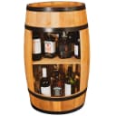 Holzfass Hausbar mit LED-Beleuchtung in heller Eichenoptik Bild 4