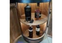 Holzfass Hausbar mit LED Weinregal Retro Design Braun Bild 5