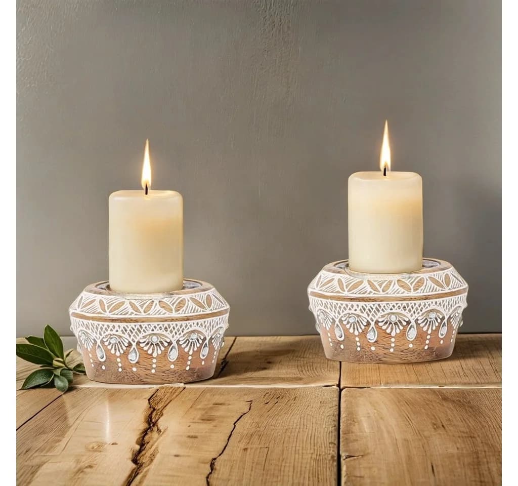 Marrakesch Orient & Mediterran Interior Tischkerzenhalter Boho Deko Teelichthalter Anasuya Handarbeit