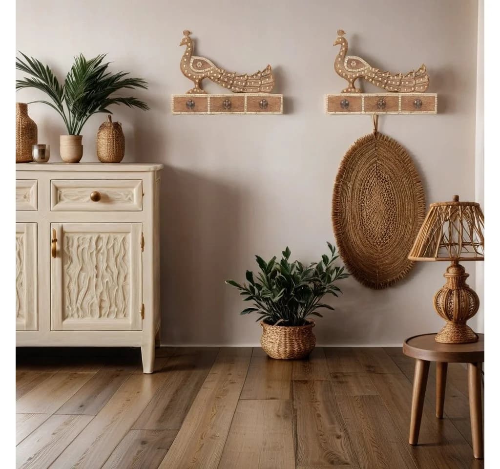 Marrakesch Orient & Mediterran Interior Kleiderhaken aus Holz Braun - Bild 4
