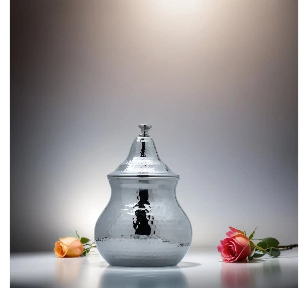 Marrakesch Orient & Mediterran Interior Zuckerdose Andalus Edelstahl Silber