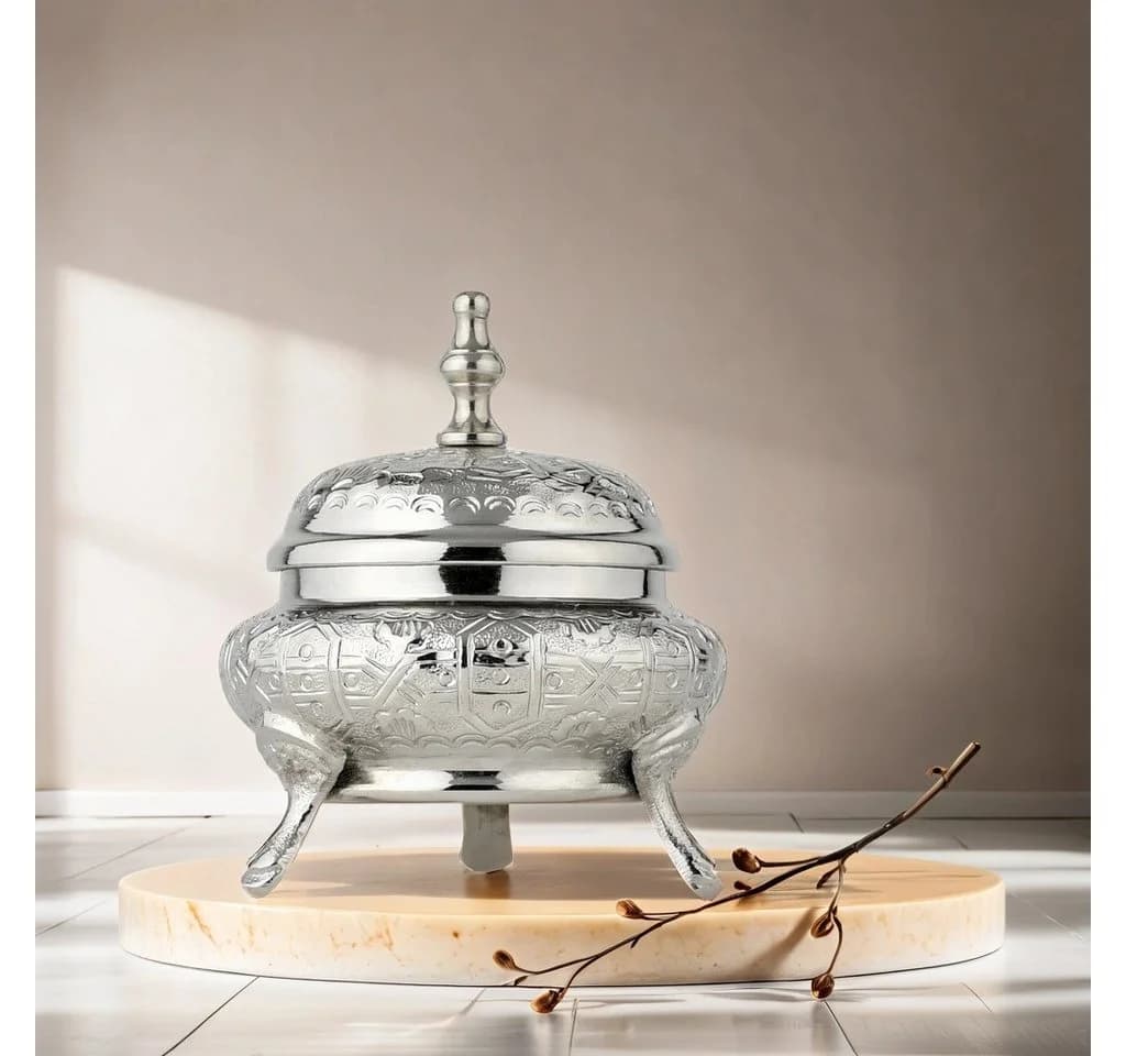 Marrakesch Orient & Mediterran Interior Zuckerdose Nabila Silber Orientalisch - Bild 3