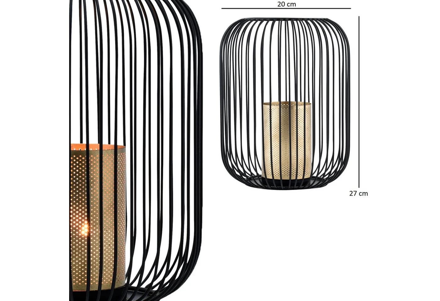 Tesour Teelichthalter Schwarz Metall Skandinavisches Design - Bild 5