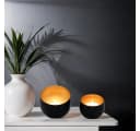 Marrakesch Orient & Mediterran Interior Teelichthalter 2er Set Schwarz Gold Bild 1
