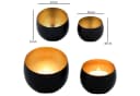 Marrakesch Orient & Mediterran Interior Teelichthalter 2er Set Schwarz Gold Bild 3
