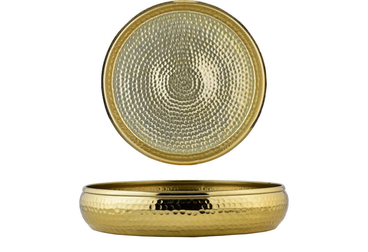 Marrakesch Orient & Mediterran Interior Dekotablett Ästhetic Deko Schale Obstschale Serviertablett Fidan Gold - Bild 5