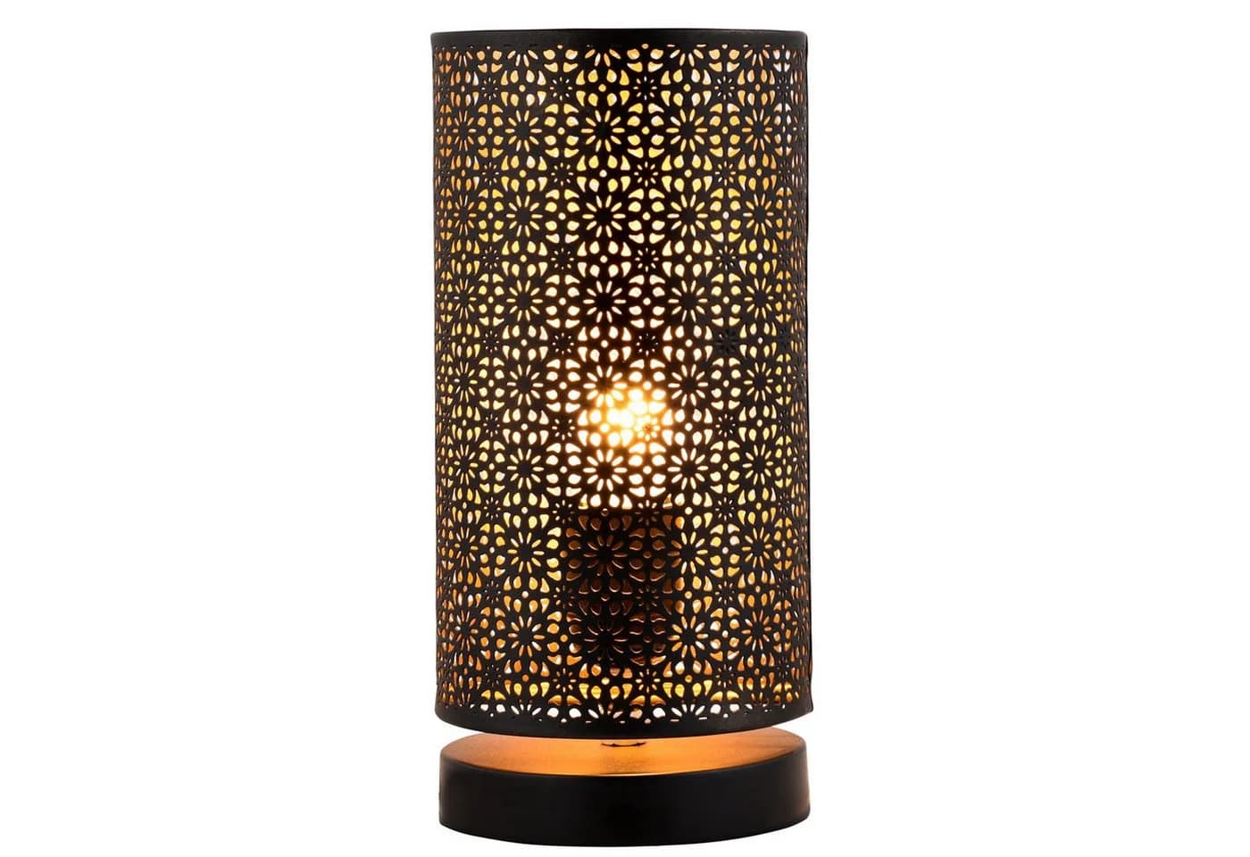 Marrakesch Tuza Tischlampe Schwarz Gold E27 Modern - Bild 2