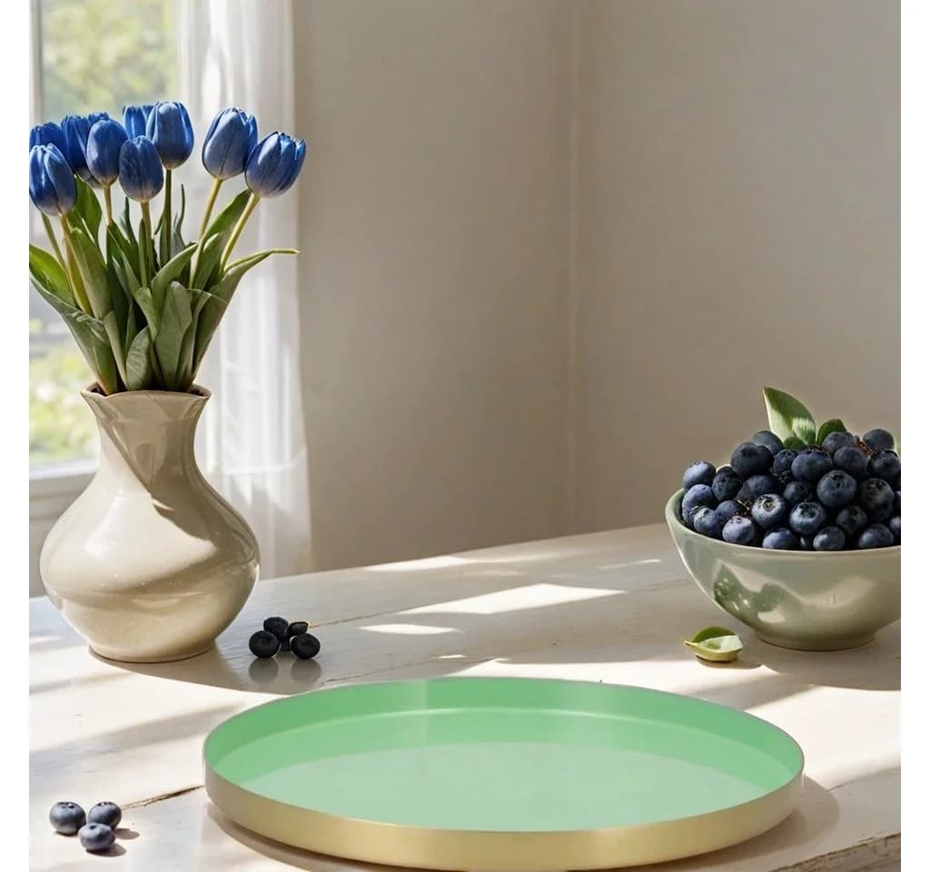 Marrakesch Orient & Mediterran Interior Dekotablett Mint/Gold 40cm - Bild 3