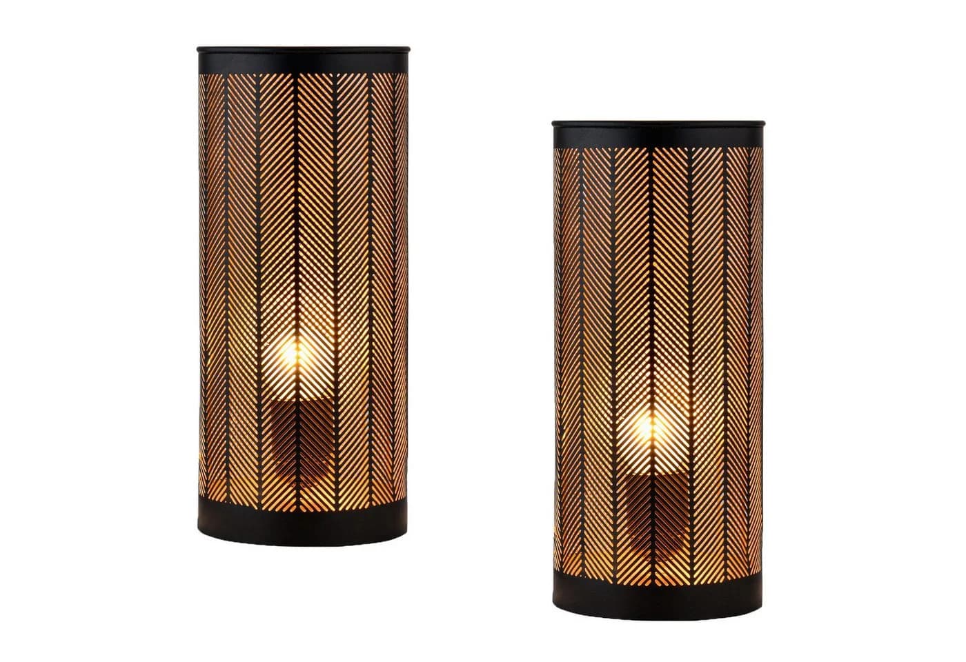 Marrakesch Orient & Mediterran Interior Nachttischlampe 2er Set Schwarz Metall - Bild 2