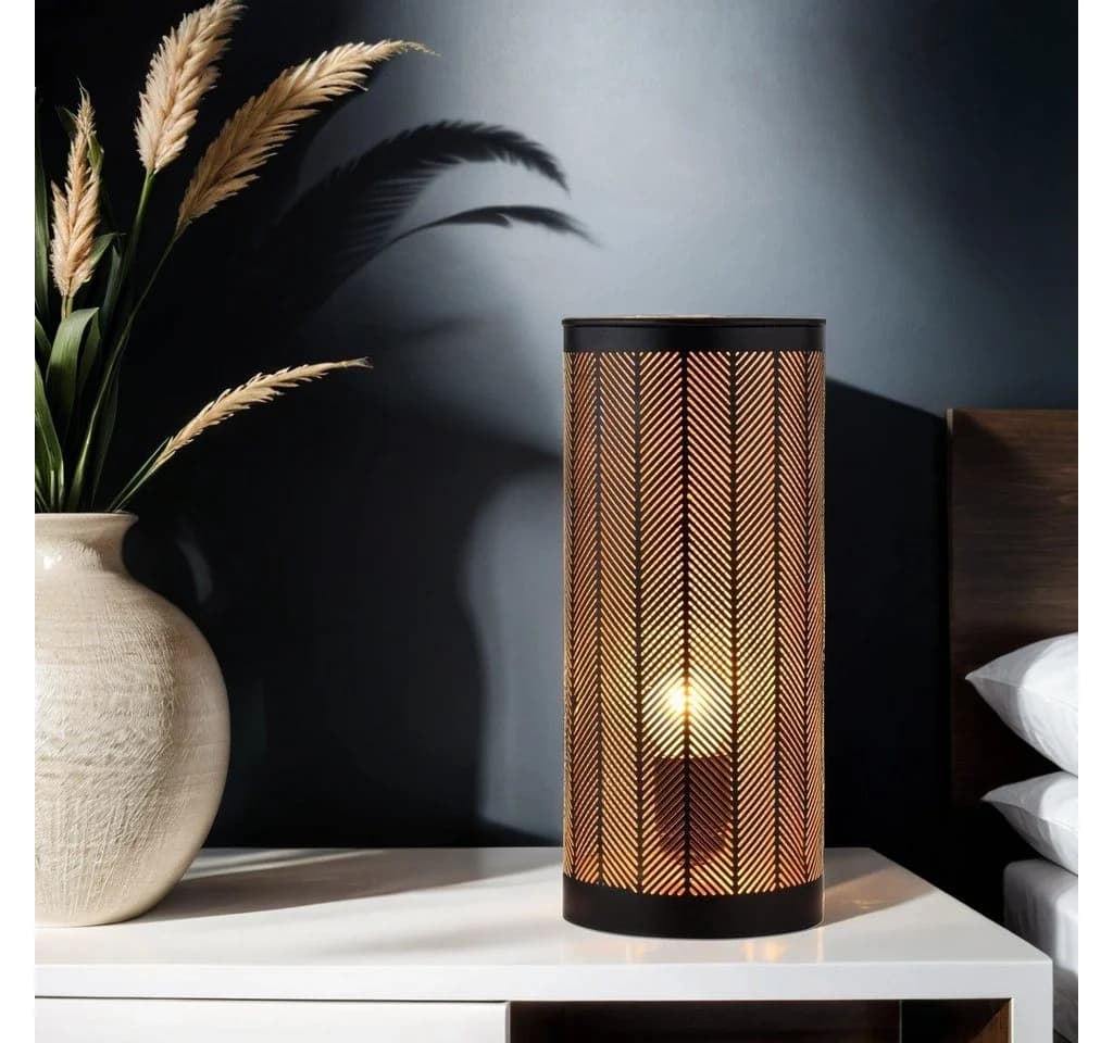 Marrakesch Orient & Mediterran Interior Nachttischlampe 2er Set Schwarz Metall - Bild 4