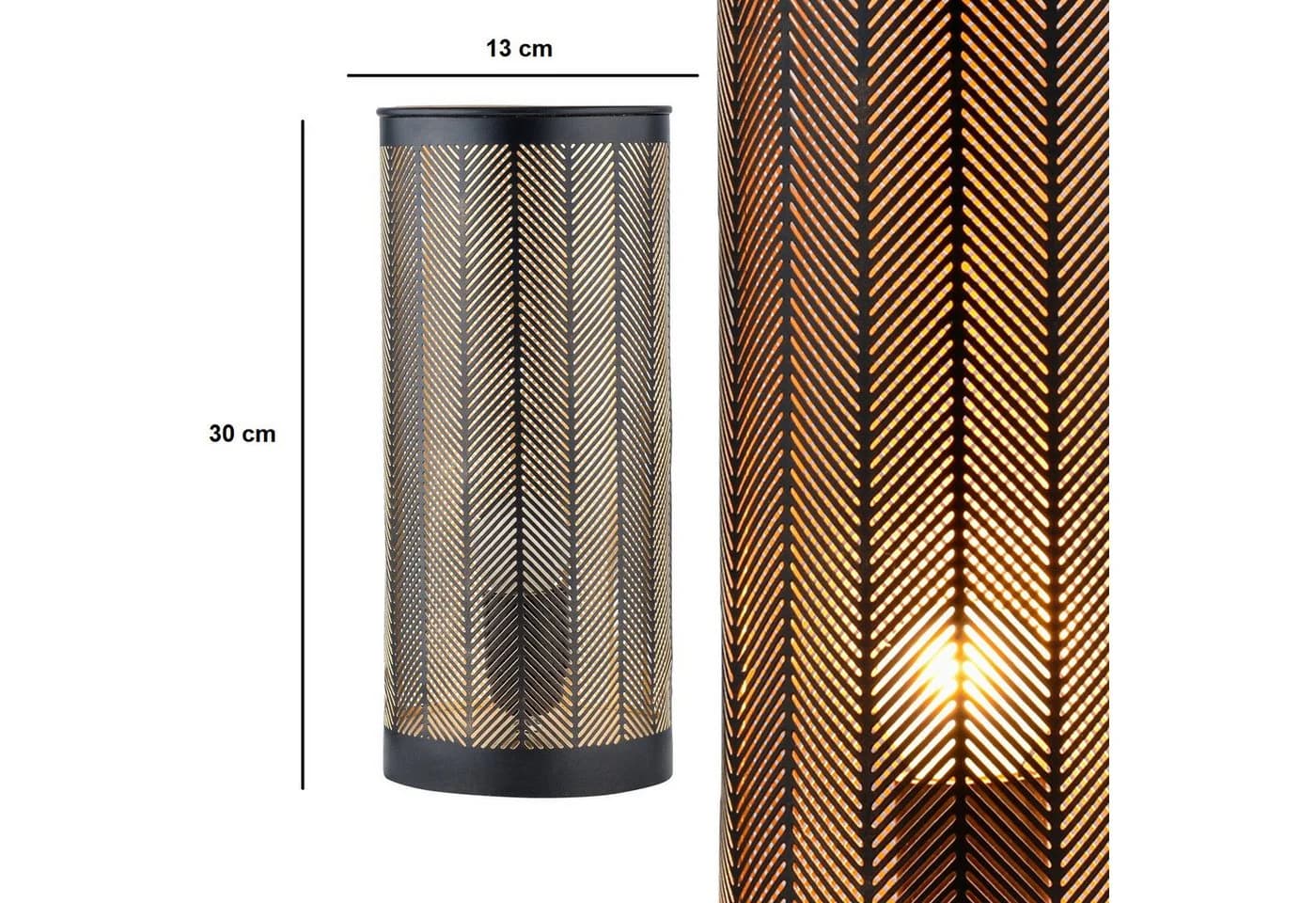 Marrakesch Orient & Mediterran Interior Nachttischlampe 2er Set Schwarz Metall - Bild 5