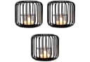 Marrakesch Orient & Mediterran Teelichthalter 3er Set Schwarz Metall Bild 2