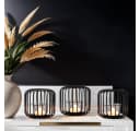 Marrakesch Orient & Mediterran Teelichthalter 3er Set Schwarz Metall Bild 4