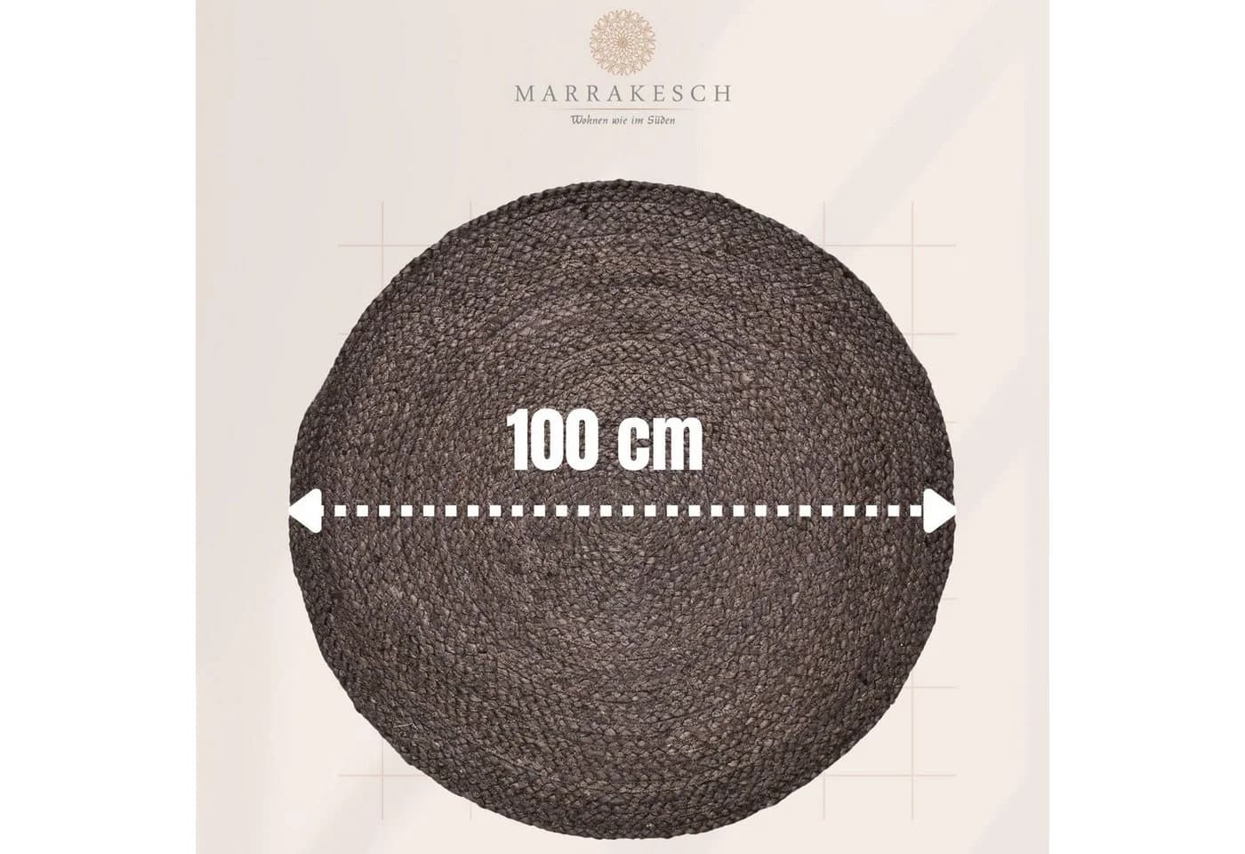 Marrakesch Orient & Mediterran Interior Jute Teppich Abrila Braun Rund - Bild 3