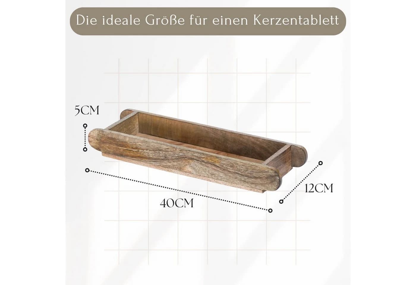 Marrakesch Orient & Mediterran Interior Dekotablett Vintage Holz 40cm