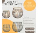Marrakesch Orient & Mediterran Interior Teelichthalter 2er Set Schwarz Metall Bild 1