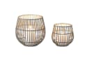 Marrakesch Orient & Mediterran Interior Teelichthalter 2er Set Schwarz Metall Bild 2