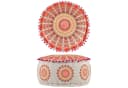 Marrakesch Orient & Mediterran Interior Pouf Garet Orange Baumwoll-Sitzpouf Bild 2