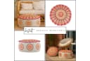 Marrakesch Orient & Mediterran Interior Pouf Garet Orange Baumwoll-Sitzpouf Bild 4