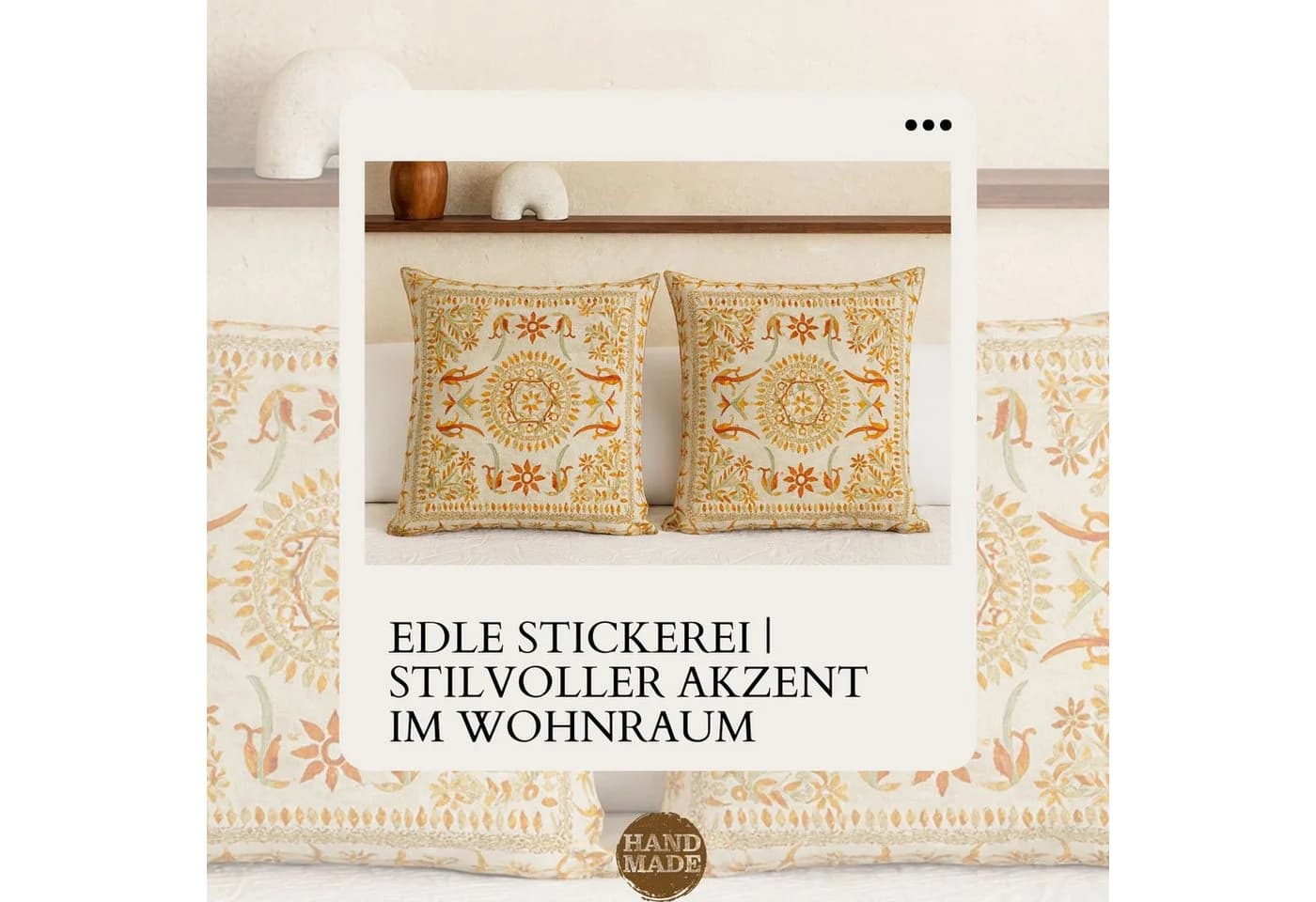 Marrakesch Orient & Mediterran Interior Zierkissen Lodge Braun 50x50cm, Boho Vintage Deko - Bild 4