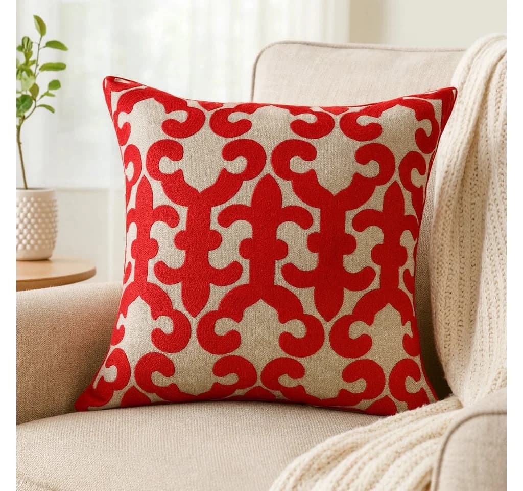 Marrakesch Orient & Mediterran Interior Zierkissen Kayon Rot Handgefertigt - Bild 5