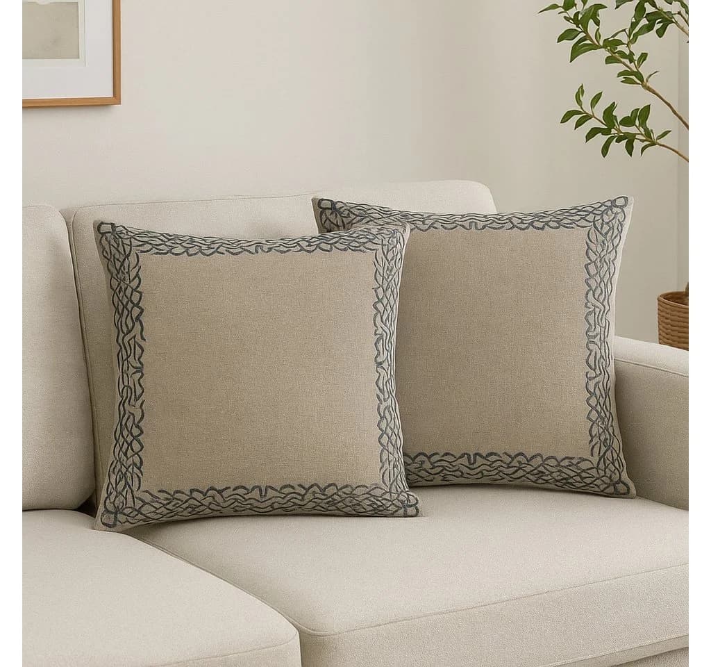 Marrakesch Orient & Mediterran Interior Zierkissen Frisia Grau 50x50 cm