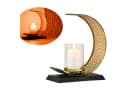 Marrakesch Orient & Mediterran Interior Teelichthalter Amnur Schwarz/Gold Modern Bild 1