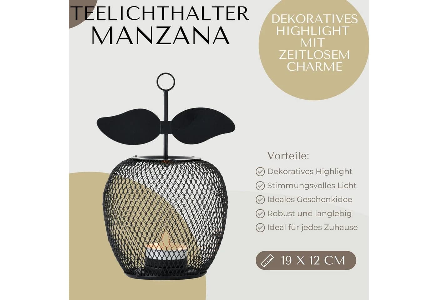 Marrakesch Orient & Mediterran Interior Teelichthalter 2er Set Schwarz Metall