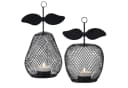 Marrakesch Orient & Mediterran Interior Teelichthalter 2er Set Schwarz Metall Bild 2