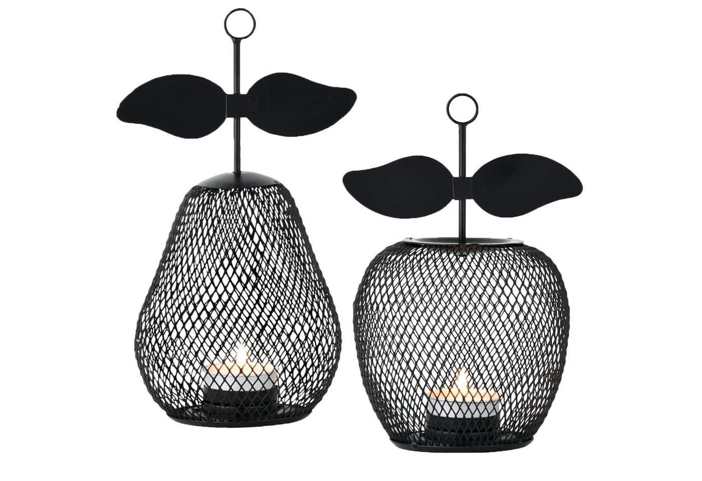 Marrakesch Orient & Mediterran Interior Teelichthalter 2er Set Schwarz Metall - Bild 2